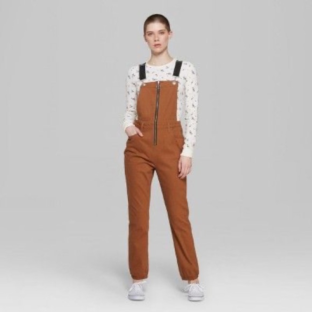 NWOT Khaki Overalls